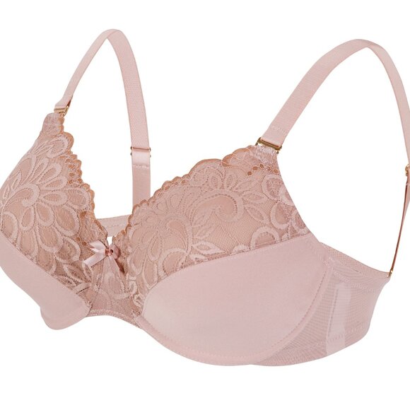 CONVERTIBLE Bra 40B ~Wear 3-Ways! Criss-Cross Backless Halter UNDERWIRE Nude NEW - Picture 12 of 15